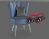 Heart Cabin Blue Chair