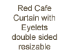 Red Eyelet Cafe Curtain