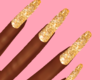 ! Gold Glitter Nails