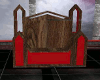 Wooden Brown+ Red Throne