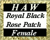 Royal Black Rose Patch F