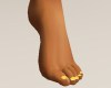 tip toe feet yellow nail