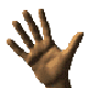 Hand wave animated