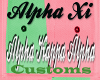 alpha xi custom