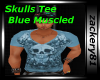 Skull Tee Blue Muscled