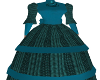 Victorian Teal Knit Gown