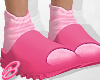 Foam Slides + Socks Pink