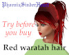 Red waratah hair