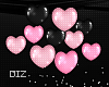 !!D Heart Balloons Pink