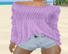 JT Sweater Shorts Purple