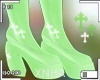 ♡ Cross Boots Green