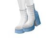 C~White Denim Boots