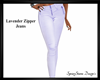 Lavender Zipper Jeans