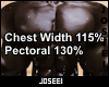 Chest Width/Pec 115/130%
