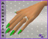 (1NA) Green Nails 