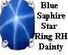 Blue Saphire Star Ring R