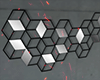金 Hexagon Modern Wall