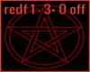 redf 1 - 3+ 0 Off