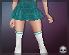 [T69Q] Plaid Skirt Green