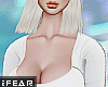 ♛Poe White Silver Top