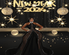 NYE BLK/ SILVR GOWN RLL