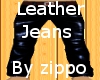 Leather Biker Jeans