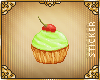 C~Cupcake. Lime Sticker