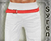 Pant Red (Belt) n White