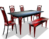 Black/Red Dining Table