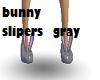 gray bunny slippers