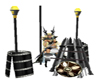 viking weapons rack