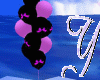 Black purple balloon