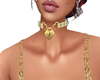 GOLD 'V' HEART COLLAR