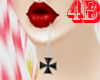 [4B]Iron Cross Lip Chain