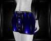 b blue latex skirt