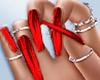 Joy Nails Red + Rings