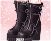 $K Black Chained Boots