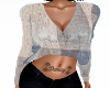 Blue n White Linen Top
