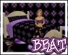 wooden bed violet/black