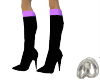 Black and purple boots
