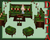 Grn Christmas Couch Set