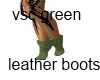 vsc green leather boots