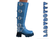 blue leather boots