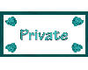 Private Rose Sign Teal