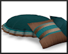 Teal / Tan Pillows ~