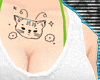 kitty chest tatto