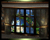Window*city*curtain wood