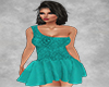 Teal Frills Dress