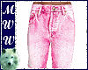 Pink Straight Leg Jeans