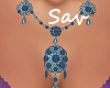 Blue Violets Necklace